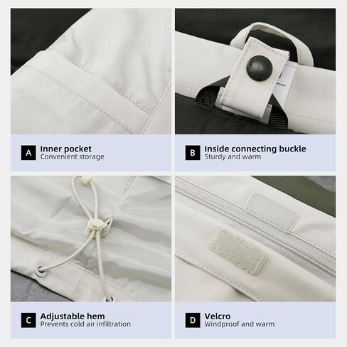 Women's 3-in-1 Waterproof Winter Jacket With Removable Inner Liner and Hooded Warm Jacket For Women in Saudi Arabia