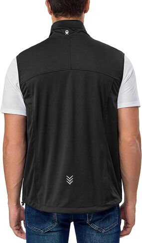 Little Donkey Andy Men's Lightweight Softshell Vest, Windproof Sleeveless Jacket for Running, Hiking, Cycling (Reflctive in Saudi Arabia