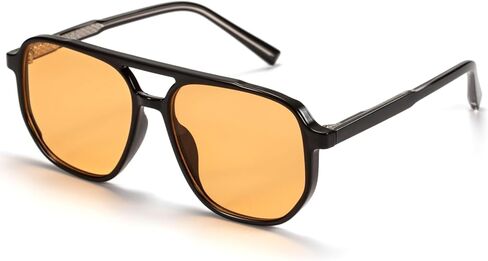 Retro Aviator Sunglasses for Women & Men Lightweight Square Shade UV400 Protection Unisex Sun Glasses Frame in Kuwait