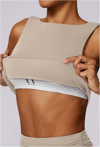 Workout Sets for Women - Seamless Flare Leggings, Wide Leg Fold Over Yoga Pants, Backless Crop Bra in Saudi Arabia