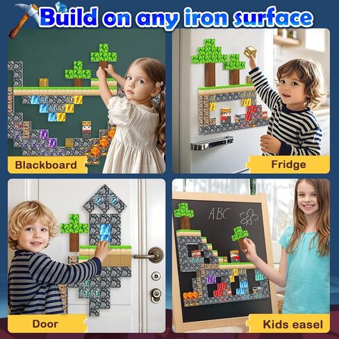 Large Magnetic Blocks 110PCS Ice Fire World Inspired Playset Kids Magnet Toys 1 inch Building Cubes Magworld Add-on Building Craft Sensory Toys Game Gifts for Kids Ages 3-5 4-6 5-7 8-12 in Kuwait