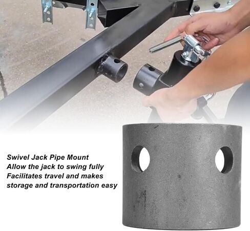 Swivel Jack Pipe Mount, Mounting Trailer Jack Pipe Mount, Metal Jack Welding Installation Tube Bracket for Trailer, Campers, RV (S (61x21x18cm/24x8.3x7.1in)) in Saudi Arabia