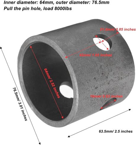 Swivel Jack Pipe Mount, Mounting Trailer Jack Pipe Mount, Metal Jack Welding Installation Tube Bracket for Trailer, Campers, RV (S (61x21x18cm/24x8.3x7.1in)) in Saudi Arabia