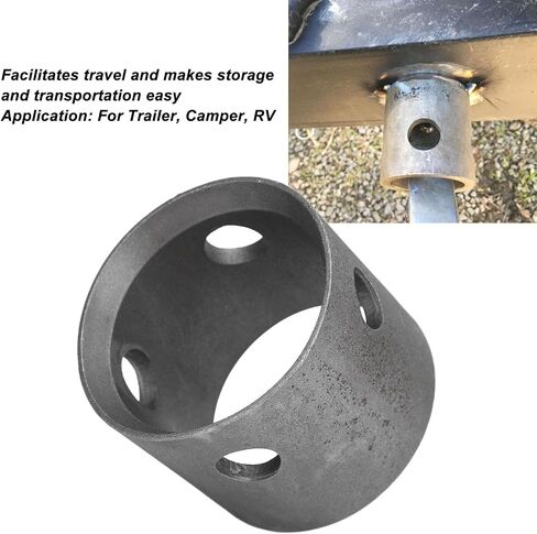 Swivel Jack Pipe Mount, Mounting Trailer Jack Pipe Mount, Metal Jack Welding Installation Tube Bracket for Trailer, Campers, RV (S (61x21x18cm/24x8.3x7.1in)) in Saudi Arabia