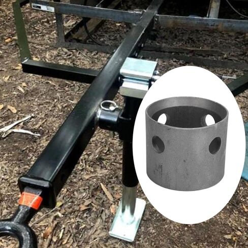 Swivel Jack Pipe Mount, Mounting Trailer Jack Pipe Mount, Metal Jack Welding Installation Tube Bracket for Trailer, Campers, RV (S (61x21x18cm/24x8.3x7.1in)) in Saudi Arabia