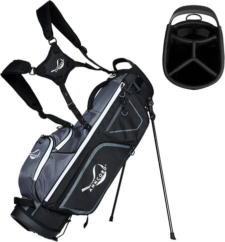 Golf Stand Bag with 4 Way Full Length Dividers, 4.4 Lbs Lightweight Golf Bag for Men Women, Waterproof Golf Carry Bags w/Stand, 7 Pockets & Cooler Pouch, Dual Straps, Rain Hood in Kuwait