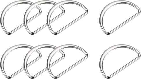 uxcell metal حلقات D حلقات دبليو ، حلقات D حلقات D لحامن حزام أشرطة الأشرطة أكياس الحزام DIY الملحقات in Saudi Arabia