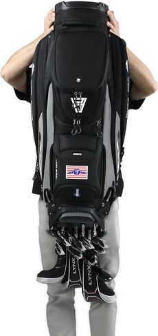 ASK ECHO 2024 SLC-130 Golf Cart Bag with 15 Way Full Length Dividers Top, Premium Quiet Golf Cart Bag with Rain Cover for Men in Kuwait
