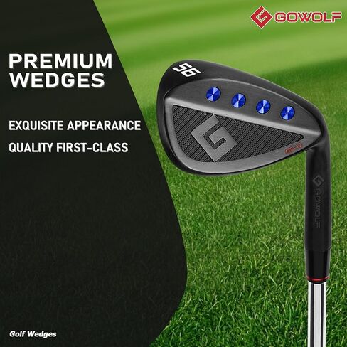 Gowolf Premium Forged Full Face Golf Golf Ledges 50/52/54/56/58/60 درجة فردية أو مجموعات للرجال ، واليد اليمنى Wedge Sand Wedge Lob Wedge ، Clolf Cl -CNC Milled Face لمزيد من الدوران - هدايا الجولف العظيمة in Kuwait