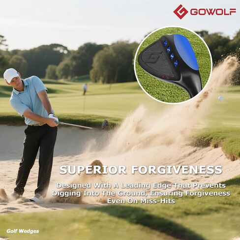 Gowolf Premium Forged Full Face Golf Golf Ledges 50/52/54/56/58/60 درجة فردية أو مجموعات للرجال ، واليد اليمنى Wedge Sand Wedge Lob Wedge ، Clolf Cl -CNC Milled Face لمزيد من الدوران - هدايا الجولف العظيمة in Kuwait