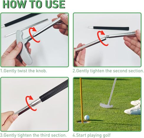 QPPKI Golf Putter - 33" Two-Way Putter for Left/Right Hand, with Practice Balls, Golf Combo Set for Men's Women's Kids, Indoor Outdoor Use in Saudi Arabia