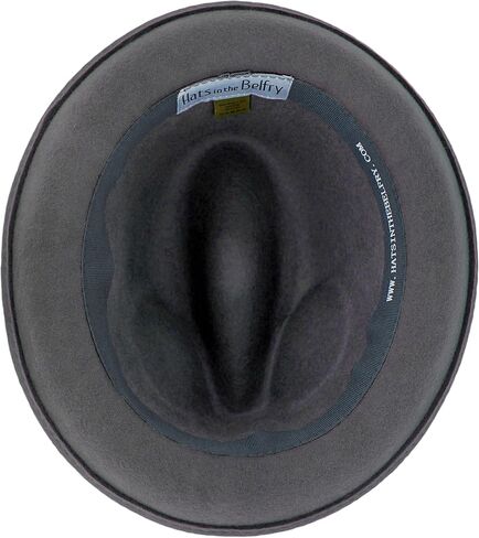 Belfry Trilby Men/Women Snap Brim Vintage Style Dress Fedora Hat 100% Pure Wool Felt Available in Black, Grey, Pecan (Medium Brown) in Kuwait