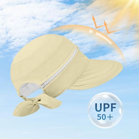 Durio Sun Hat for Women UV Protection Hats Wide Brim Sun Hats Ponytail for Summer Beach Tennis Golf Garden in Kuwait
