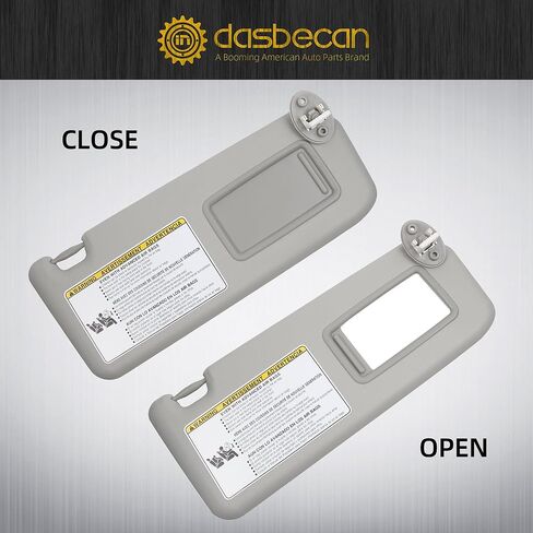 Dasbecan Left Driver Side Sun Visor Compatible with 2013-2018 Toyota Rav4 (4th Gen XA40) Sunvisor (Gray) Replace 74320-42595 74320-42595-B0 74320-42595-C0 in Kuwait