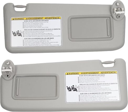 Dasbecan Left Driver Side Sun Visor Compatible with 2013-2018 Toyota Rav4 (4th Gen XA40) Sunvisor (Gray) Replace 74320-42595 74320-42595-B0 74320-42595-C0 in Saudi Arabia