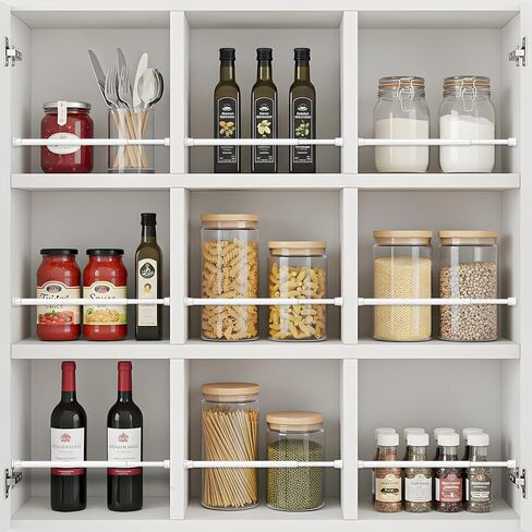 2PCS Small Tension Curtain Rod 12 to 20 Inch,White Short Curtain Rods No Drilling,Loaded Expandable Spring Curtain Rods for Kitchen,Closet,Cupboard,Door,Bookshelf in Kuwait