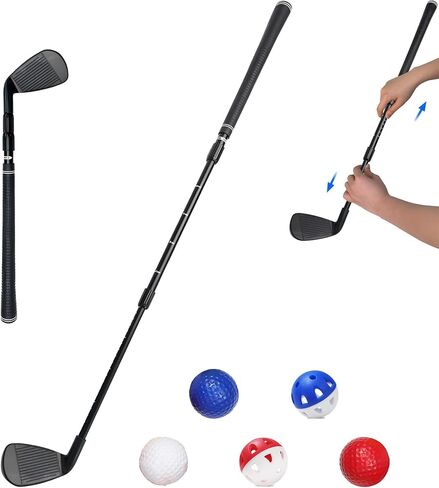 Adjustable Golf Pitching Wedge for Men and Women, Right Handed Golf Pitching Wedge for Teens | Adults, Putting Training Combo Pack with Practice Foam Balls in Saudi Arabia