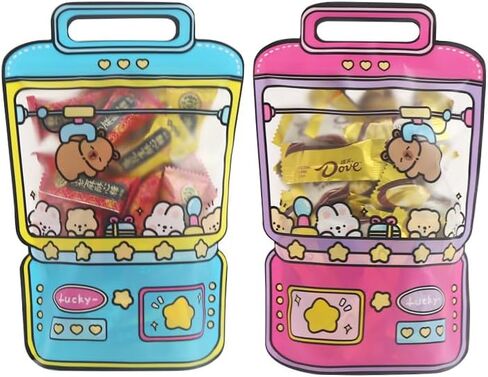 30Pack Cute Pink and Blue Gift Bag with Handle Cartoon Animal Shaped Goodie Bags with Stand-up Bottom For Birthday Baby Shower Decoration Party Favor Bags Snack Biscuit Baking Packaging Supplies in Kuwait