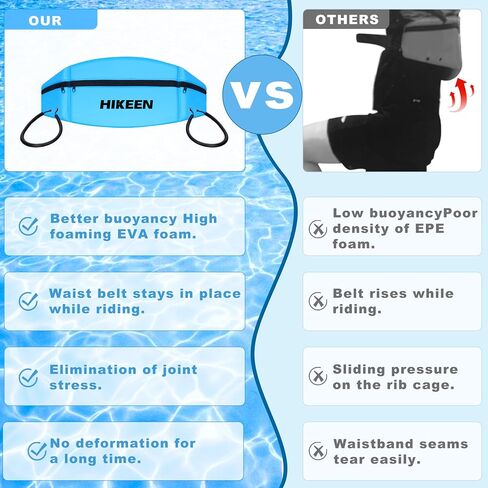 Hikeen Swim Belt for Adults/Kids,Water Aerobics Equipment with Fixing Straps and Zipped Pocket,Adults Pool Exercise Equipment for Pool Exercises and Workouts in Kuwait