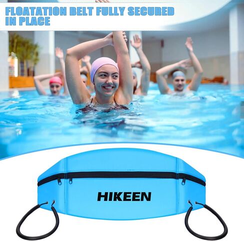 Hikeen Swim Belt for Adults/Kids,Water Aerobics Equipment with Fixing Straps and Zipped Pocket,Adults Pool Exercise Equipment for Pool Exercises and Workouts in Kuwait