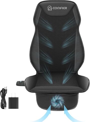 COMFIER Cooling Car Seat Covers Front Seats, Black 12V Cooling Car Seat Cushions, Front Seat Covers for Cars SUV Universal in Saudi Arabia