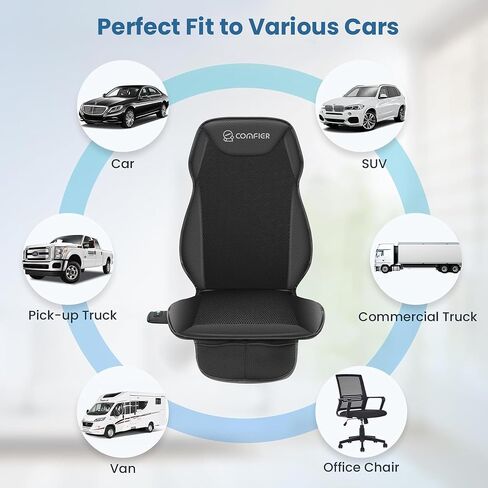 COMFIER Cooling Car Seat Covers Front Seats, Black 12V Cooling Car Seat Cushions, Front Seat Covers for Cars SUV Universal in Saudi Arabia