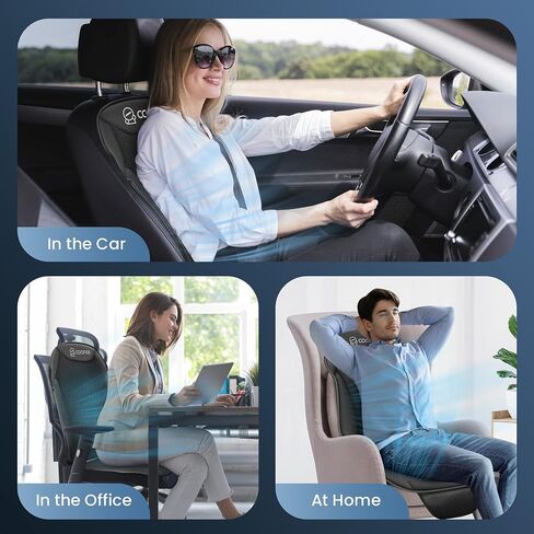 COMFIER Cooling Car Seat Covers Front Seats, Black 12V Cooling Car Seat Cushions, Front Seat Covers for Cars SUV Universal in Saudi Arabia