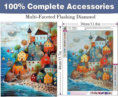 IJBNHD Pig Diamond Art Kits للبالغين- مجموعات الطلاء من Pig Diamond للمبتدئين ، 5D صور الحفر الكاملة مجموعات الطلاء الفنية للمنزل هدية الديكور 12x16in in Kuwait