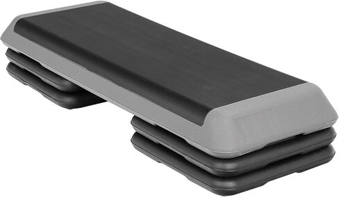 ZENY 43'' Exercise Aerobic Step Platform, Adjustable Fitness Stepper with 4 Stackable Risers, Aerobics Stepper Workout Stepper for Home Gym Cardio Strength & Training in Saudi Arabia