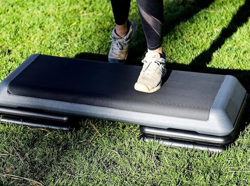 ZENY 43'' Exercise Aerobic Step Platform, Adjustable Fitness Stepper with 4 Stackable Risers, Aerobics Stepper Workout Stepper for Home Gym Cardio Strength & Training in Saudi Arabia