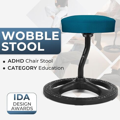 Fitness Seat, ADHD Chair Stool for Stability, Balance, Yoga, Office, School, Wellness, Active Sitting with Non-Slip Base and Washable Seat Cover in Kuwait