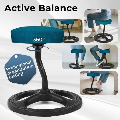 Fitness Seat, ADHD Chair Stool for Stability, Balance, Yoga, Office, School, Wellness, Active Sitting with Non-Slip Base and Washable Seat Cover in Kuwait