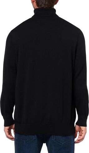 BOSS Men's Square Logo Cotton Blend Turtle Neck Sweater in Saudi Arabia