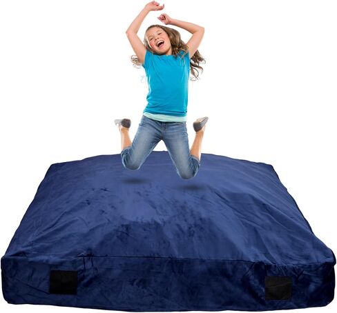 Crash Pads for Kids Sensory, Sensory Crash Pads for Autistic Children, Crash Pads Sensory Pads, Crash Pads Sensory, for Children and Adults,with Washable Cover (5 feet x 5 feet) Blue in Saudi Arabia