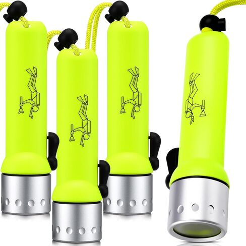 Retisee 4 Pack Scuba Diving Flashlight, 1000 Lumen T6 LED Dive Light Bright Waterproof Underwater Flashlight Snorkeling Diving Torch Submersible Light for Outdoor Underwater Sports in Saudi Arabia