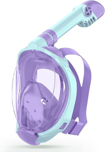 معدات الغوص العظيمة للأطفال ， هدايا مثالية من قناع الأطفال Snorkel ， الوجه الكامل Snorkel Mask Kids مع تركيب الكاميرا ， التنفس الآمن للسفر الساحر in Kuwait