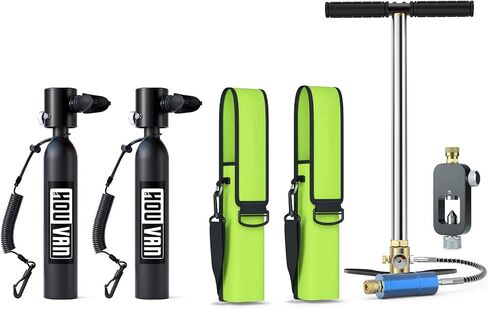 Mini Scuba Tank 0.5L Diving Tank with DOT Certification Reusable Lung Air Tank Backup Air Source Pony Bottle for Underwater Shooting and Emergency Rescue Operations in Kuwait