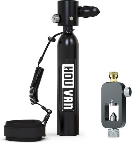 Mini Scuba Tank 0.5L Diving Tank with DOT Certification Reusable Lung Air Tank Backup Air Source Pony Bottle for Underwater Shooting and Emergency Rescue Operations in Kuwait
