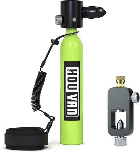 Mini Scuba Tank 0.5L Diving Tank with DOT Certification Reusable Lung Air Tank Backup Air Source Pony Bottle for Underwater Shooting and Emergency Rescue Operations in Kuwait