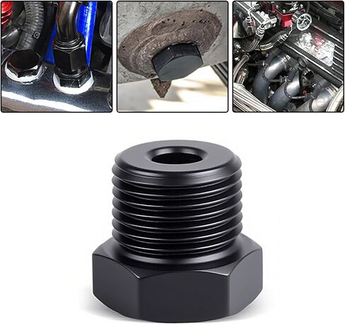 1/8 "NPT Plug Male Hex Hex Adapter Adapter Aluminium Black 4pcs in Saudi Arabia