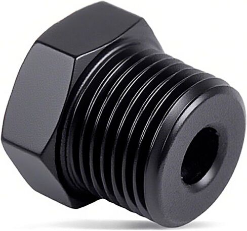 1/8 "NPT Plug Male Hex Hex Adapter Adapter Aluminium Black 4pcs in Saudi Arabia