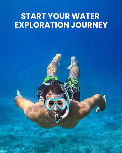 OutdoorMaster Mobula Snorkeling Gear for Adults, Diving Mask and Snorkel Set with Tempered Glass Anti-Fog, TOP Dry Snorkel for Diving Snorkeling Swimming in Saudi Arabia