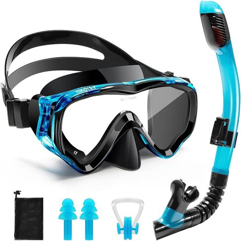 Snorkeling Set for Kids, Full Dry Snorkeling Mask Set for Adults, Anti-Fog Protection, Unisex,HD Panoramic View, Snorkeling Gear for Kids 4-14 Age in Saudi Arabia