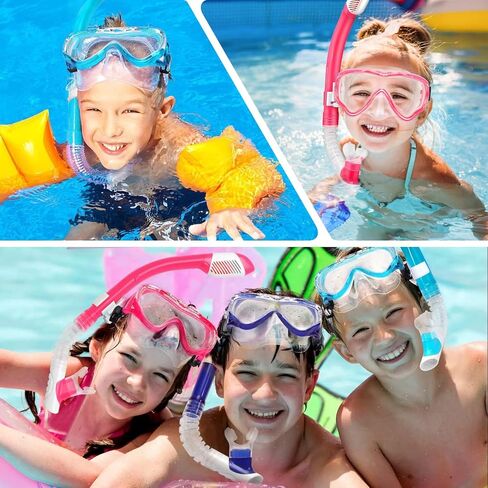 Snorkeling Set for Kids, Full Dry Snorkeling Mask Set for Adults, Anti-Fog Protection, Unisex,HD Panoramic View, Snorkeling Gear for Kids 4-14 Age in Saudi Arabia