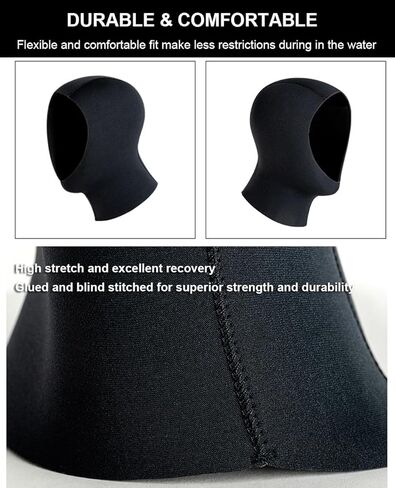 3mm/5mm Wetsuit Hood Surf Hood Scuba Hood, Neoprene Hood Diving Hood Scuba Hoodie, Waterproof Hood Diving Gear Wetsuit Hood for Men Women in Saudi Arabia
