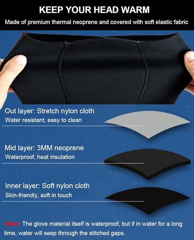 3mm/5mm Wetsuit Hood Surf Hood Scuba Hood, Neoprene Hood Diving Hood Scuba Hoodie, Waterproof Hood Diving Gear Wetsuit Hood for Men Women in Saudi Arabia