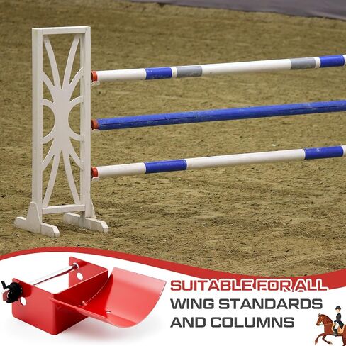 Abbylike 4 Pairs (8 Pieces) Jump Cups Metal Horse Jump Cups with Pin Fits Standards Uprights, Lightweight Durable for Hobby Horse Jumper Equestrian Activities in Saudi Arabia