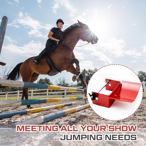 Abbylike 4 Pairs (8 Pieces) Jump Cups Metal Horse Jump Cups with Pin Fits Standards Uprights, Lightweight Durable for Hobby Horse Jumper Equestrian Activities in Saudi Arabia