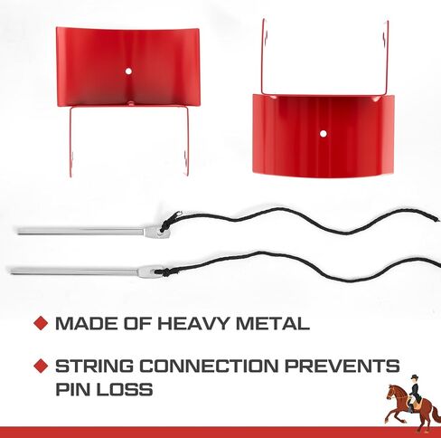 Abbylike 4 Pairs (8 Pieces) Jump Cups Metal Horse Jump Cups with Pin Fits Standards Uprights, Lightweight Durable for Hobby Horse Jumper Equestrian Activities in Saudi Arabia