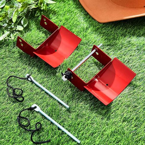 Abbylike 4 Pairs (8 Pieces) Jump Cups Metal Horse Jump Cups with Pin Fits Standards Uprights, Lightweight Durable for Hobby Horse Jumper Equestrian Activities in Saudi Arabia